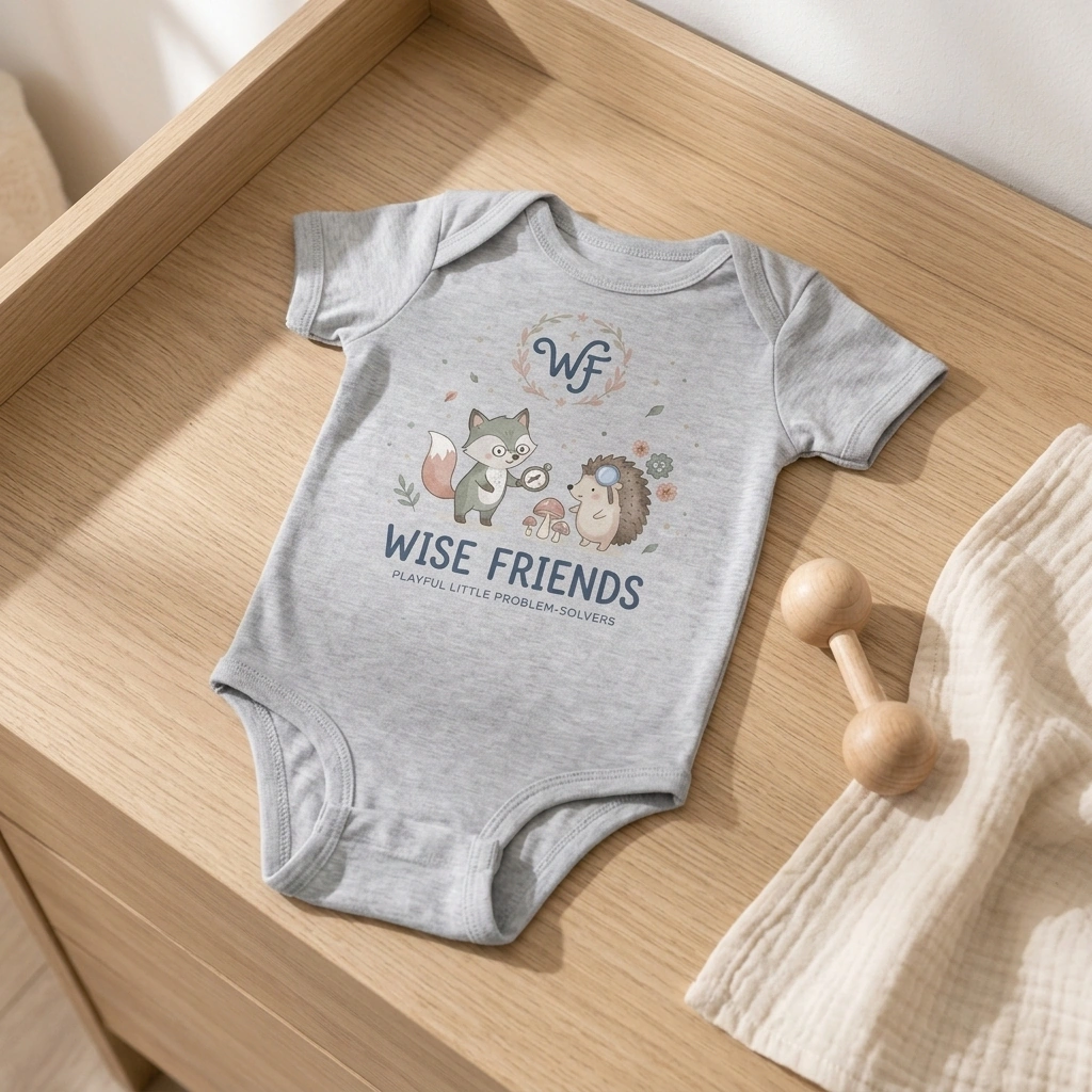 Toddler wearing comfortable soft knit infant apparel in a sunny nursery room