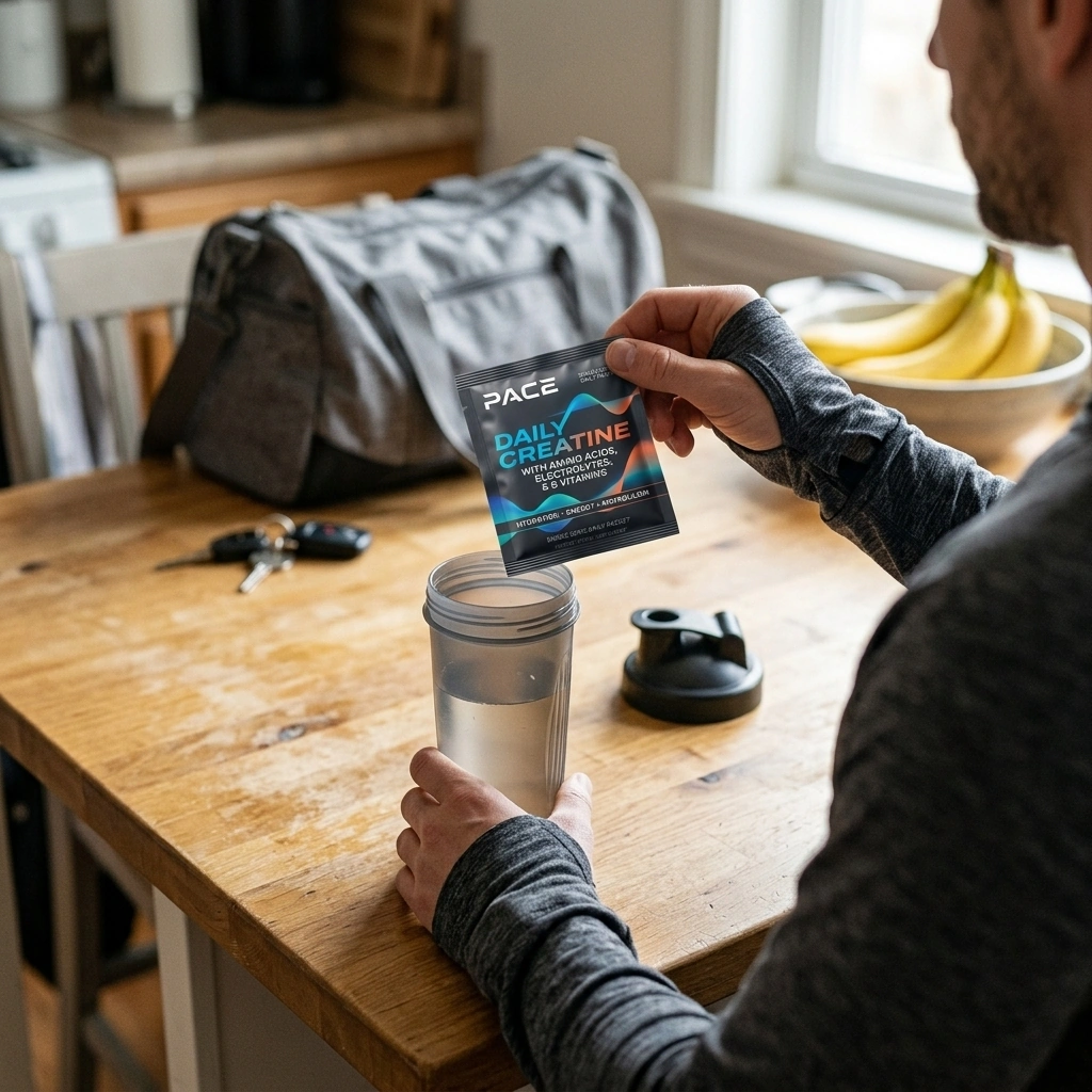 Person using a PACE packet