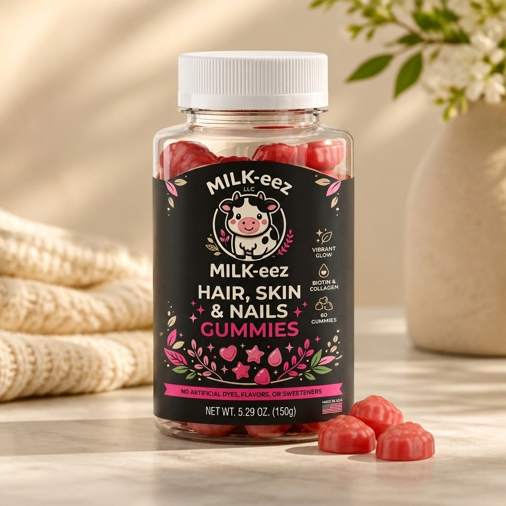 Postpartum hair and skin renewal in two daily chews