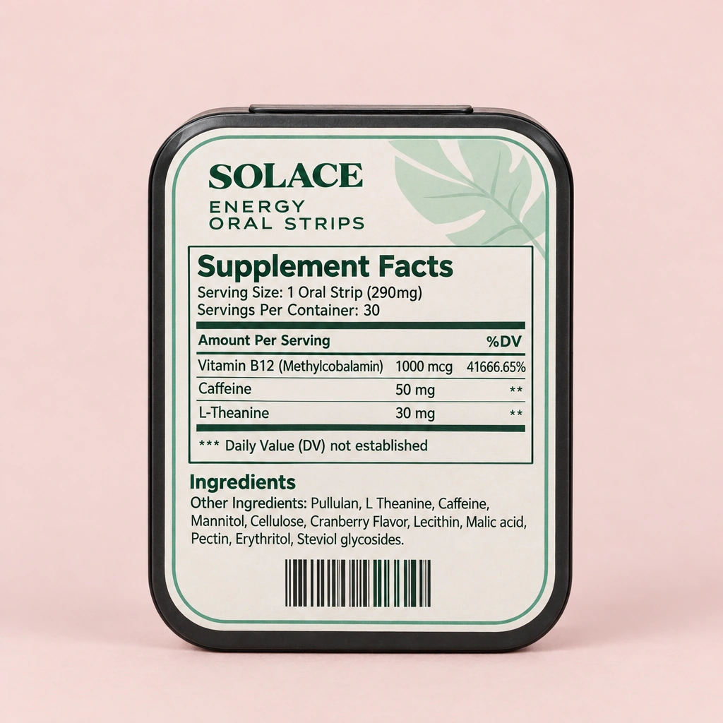 Dissolving caffeine strips for steady focus without the crash
