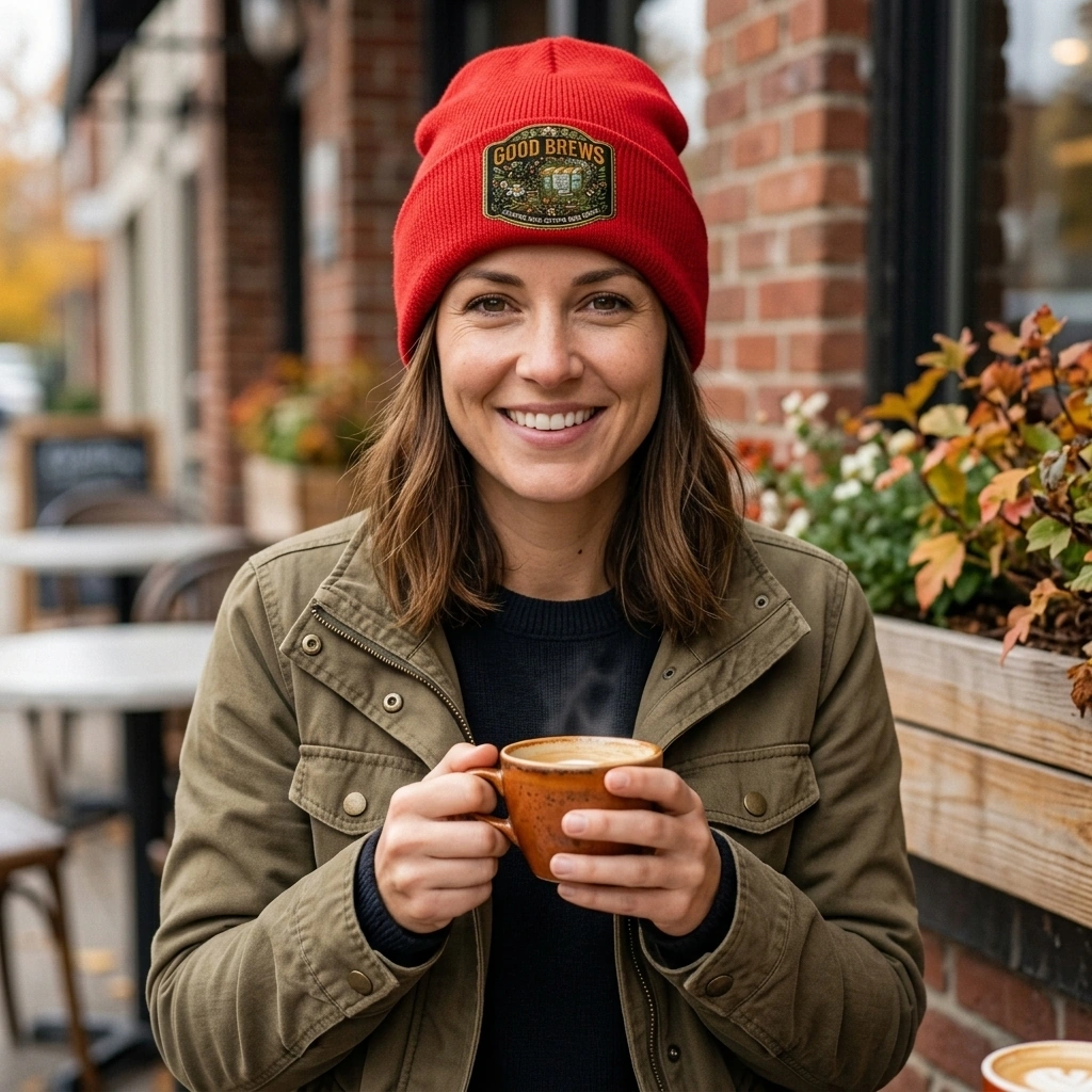 Café Graphic Beanie