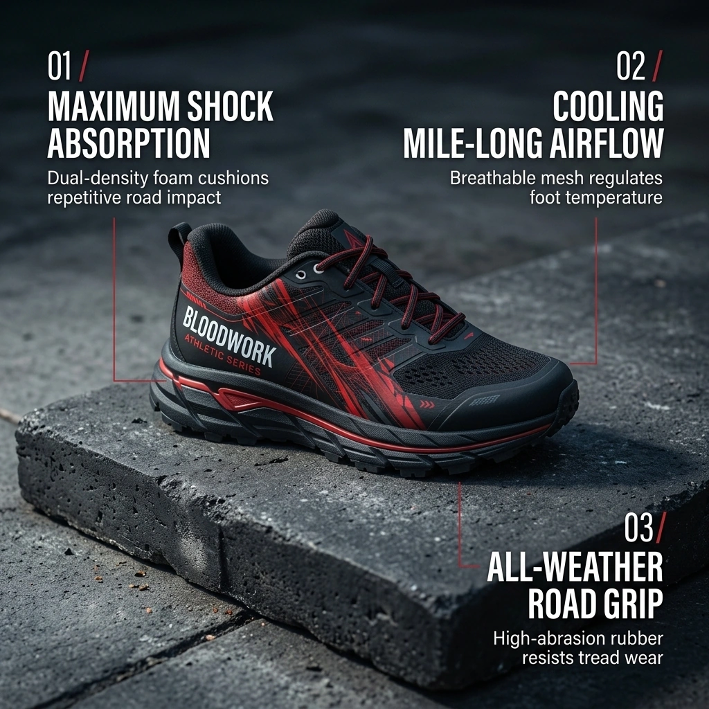 Road cushioning that absorbs joint impact