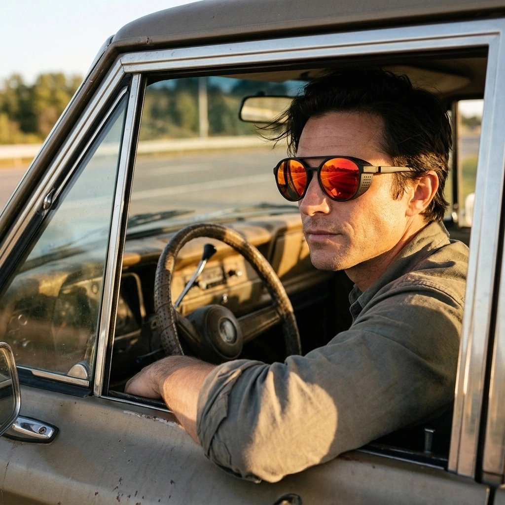 Polarized glare defense with ventilated side shields