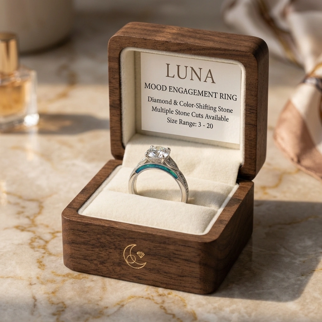 Luna Solstice Mood Engagement Ring