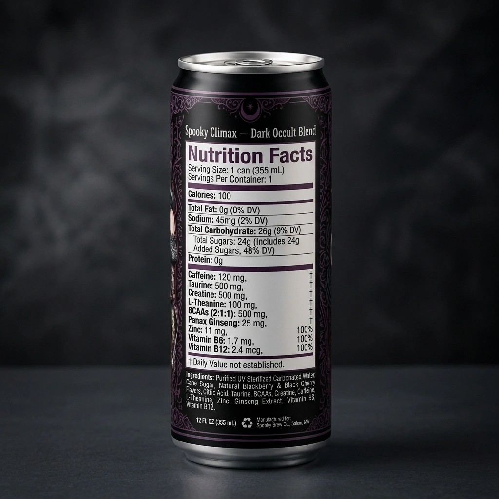 Spooky Climax Dark Occult Blend Energy Drink