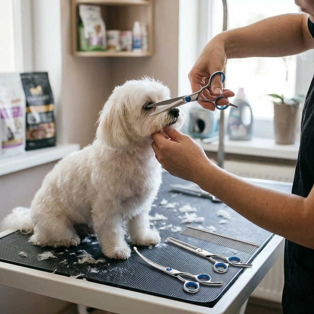 Safe close trimming for squirming dogs