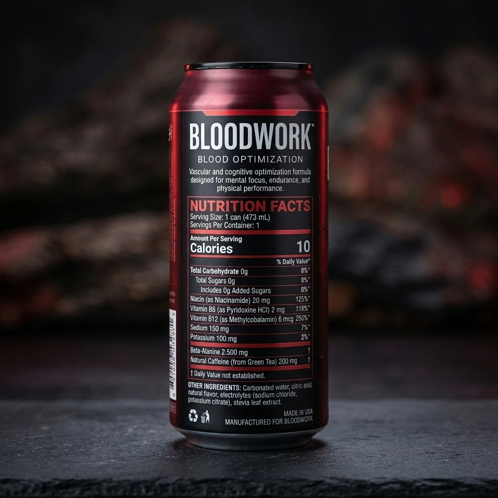 Cane-sweetened energy. Clearly listed active ingredients.