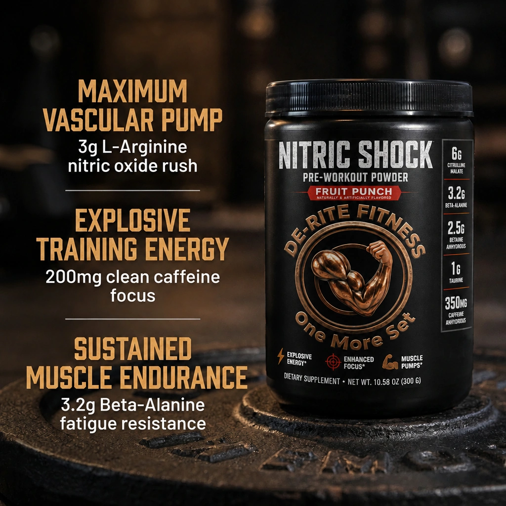 DE-RITE SUPPLEMENTS Nitric Shock Pre-Workout
