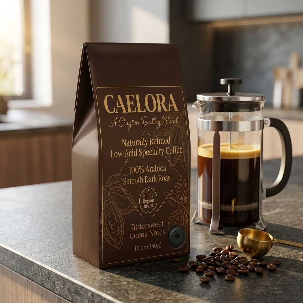 CAELORA Reserve: Brazilian Single-Origin Dark Roast (Naturally Sweet Bittersweet Cocoa & Toasted Hazelnut)