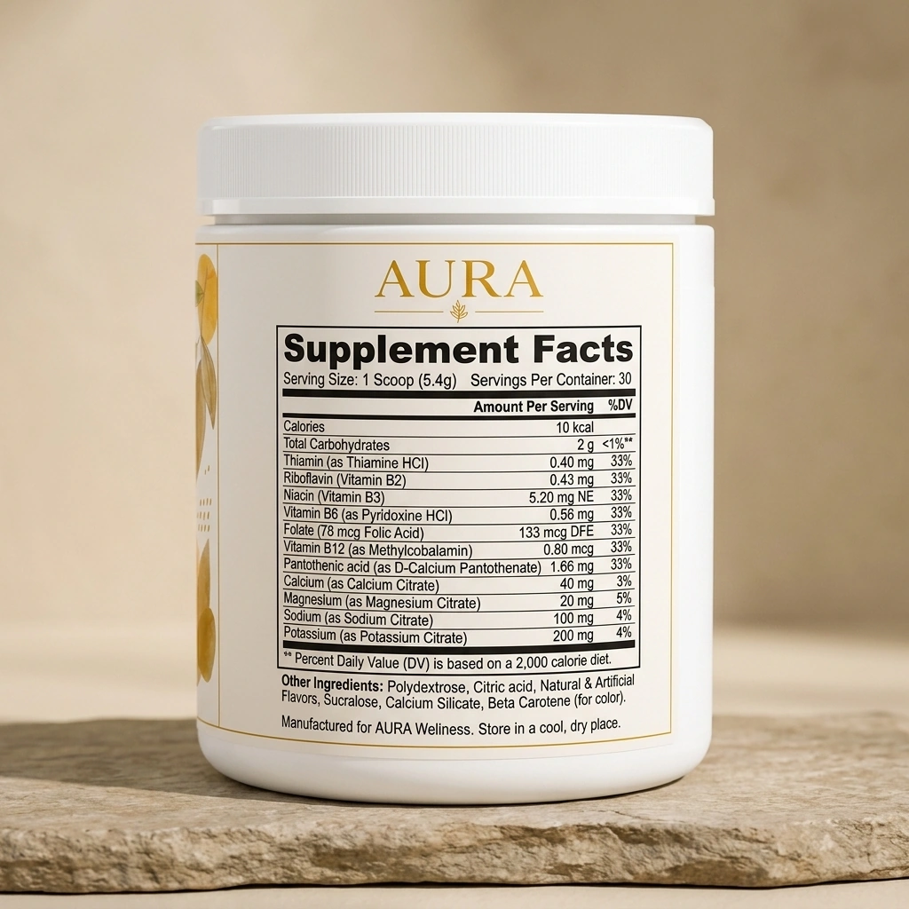 AURA Daily Hydration — Peach Mango