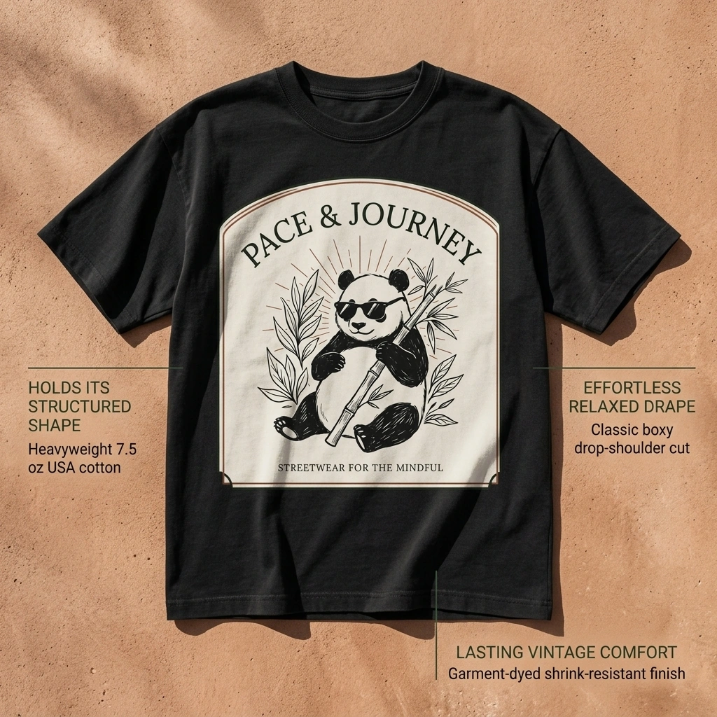 Mindful Panda Heavyweight Tee