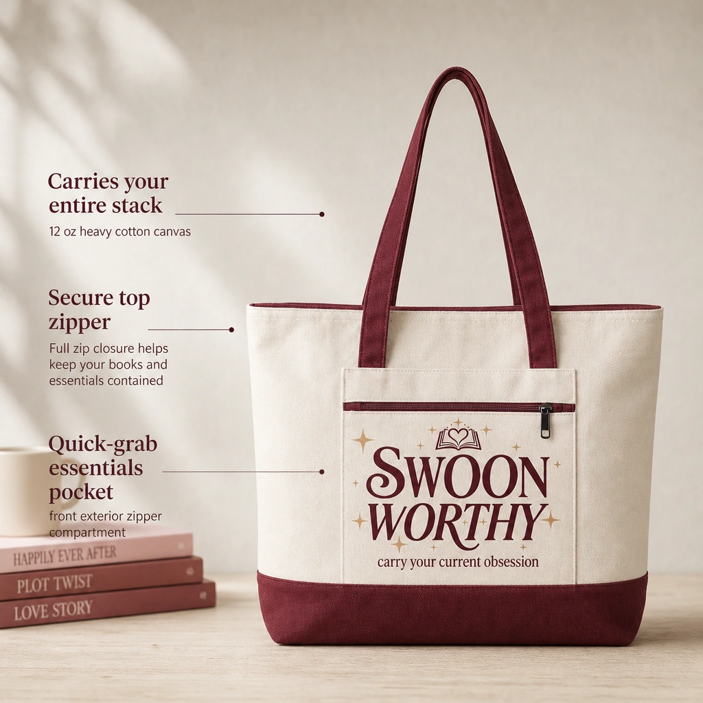 Swoon Worthy Canvas Tote