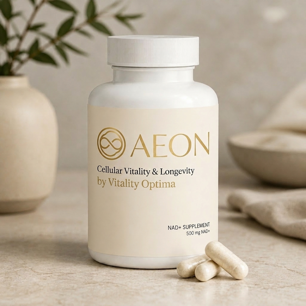 Vitality Optima morning blend in botanical Hellenic packaging