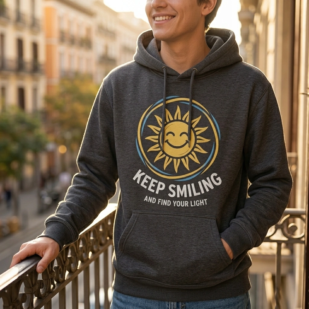 Keep Smiling Light Hoodie