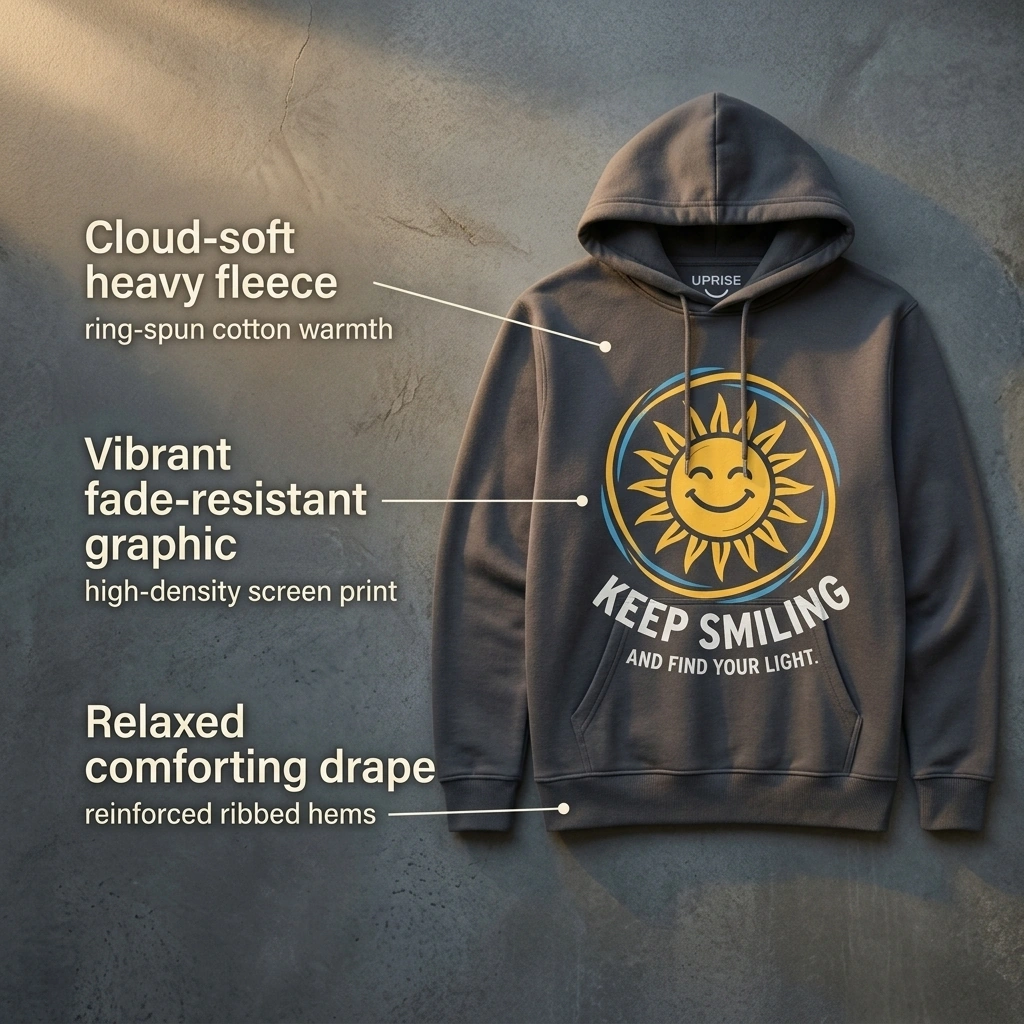 Keep Smiling Light Hoodie