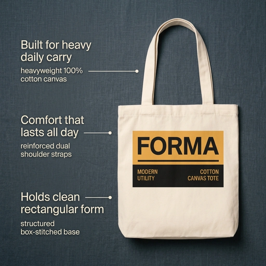 Modern Utility Canvas Tote