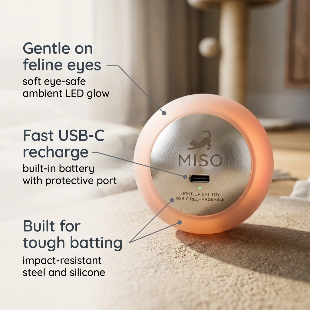 MISO Rechargeable GlowBall Interactive Toy
