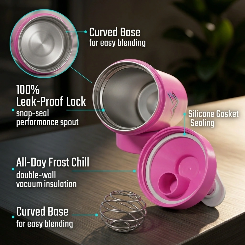 Stainless Steel Shaker Bottle // Cyber Edition
