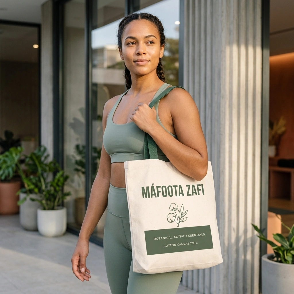 Active Botanical Canvas Tote
